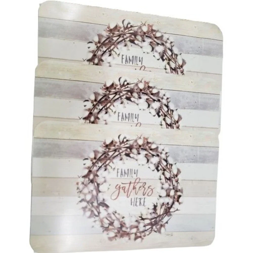 Set of 3 Same Hard Plastic Placemats (11